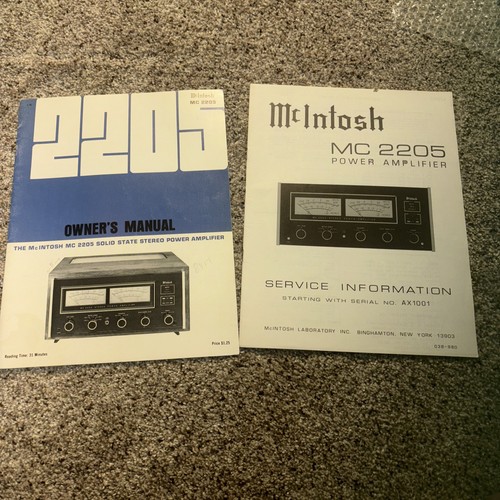 Mcintosh mc2205 manuale - mc2205, d'uso