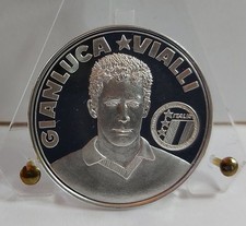 GLI AZZURRI DEL 1990 GIANLUCA VIALLI, MEDAGLIA IN ARGENTO 925/1000, PESO 10.60G