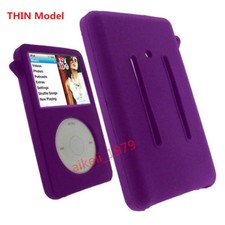 Custodia cover silicone gomma viola per iPod Video Classic 120 GB 160 GB sottile