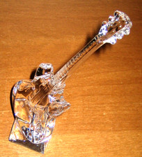 CHITARRA ELETTRICA in miniatrura statuina in cristallo - Vintage da collezione
