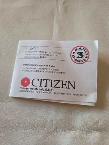 Citizen garanzia - citizen,