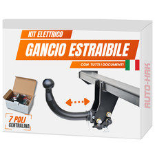 Gancio di traino estraibile orizzontale per ALFA ROMEO GIULIETTA dal 04.2010 + k