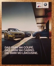 Brochure della BMW M3 Berlina, M4 Coupè + Cabrio dal 2015 -tedesca- ottime condizioni
