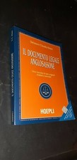 Salvatore Claudio Abate Il documento legale anglosassone Hoepli 2002 con floppy