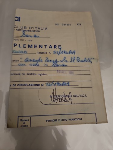 Vintage foglio - a.c.i.,