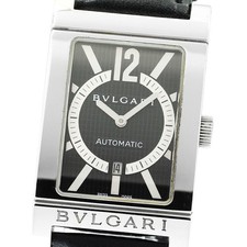 Orologio Uomo Automatico BVLGARI Rettangolo RT45S Data Quadrante Nero_888831