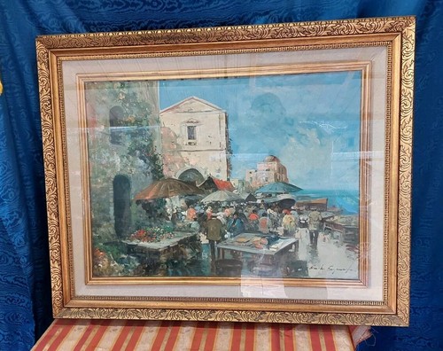 Grande dipinto olio tela - grande, su