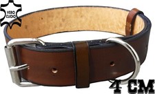 COLLARE CANE PER CANE  IN CUOIO TAGLIA GRANDE LARGO RESISTENTE ARTIGIANALE 