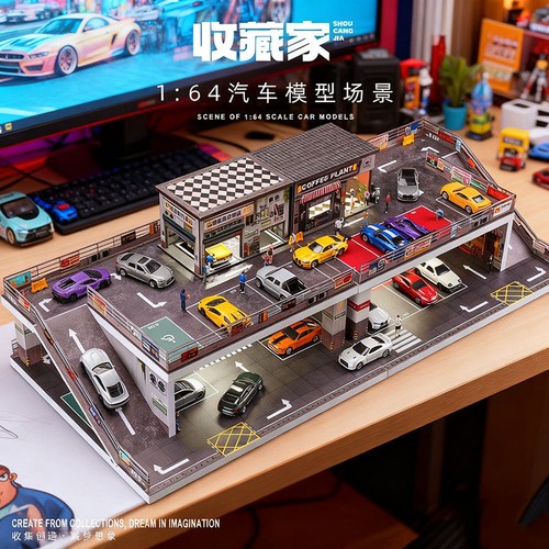 Diorama modello garage - diorama, 1/64