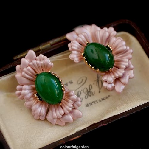 Orecchini donna vintage rosa