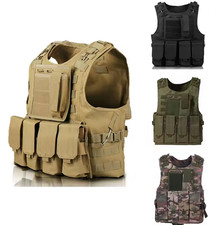 Gilet Tattico CS Airsoft Caccia | 600D Oxford | 3 Borse | Regolabile | NUOVO