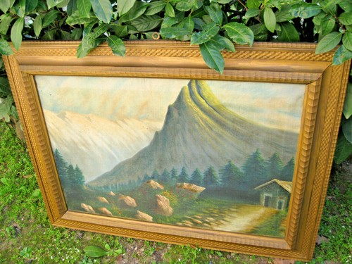 Quadro montagna con - con, cornice
