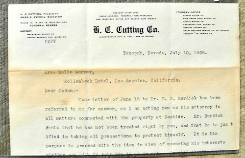 1908 tonopah rawhide nevada - 1908, &