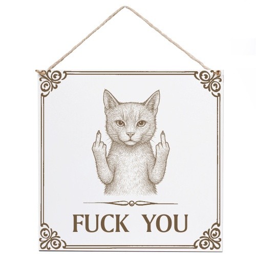 Targa parete gatto fuck - parete, "fuck
