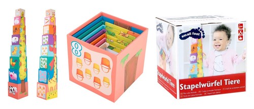 Dadi cubi legno - in,