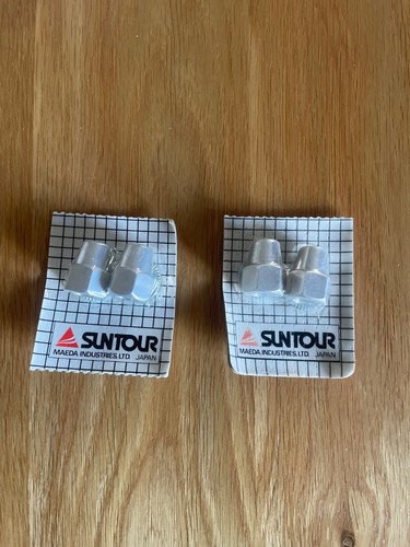 Suntour axle nuts silver old