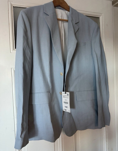 Blazer uomo zara azzurro - blazer,