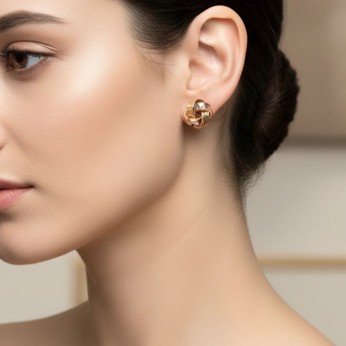 Orecchini nodo oro - orecchini,