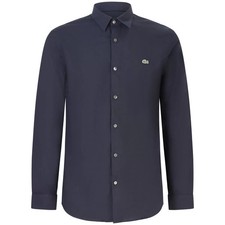 LACOSTE - Camicia blu con mini