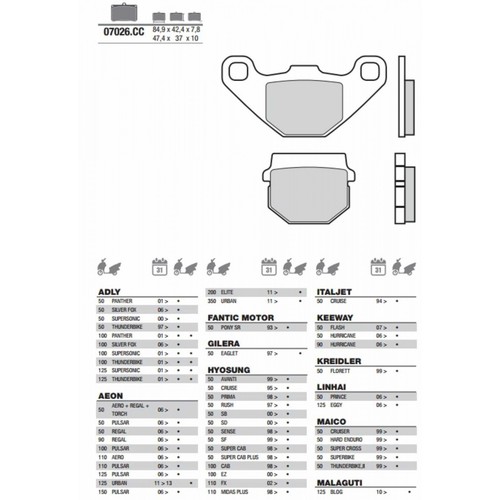 Pastiglie freno brembo 07026 - pastiglie,