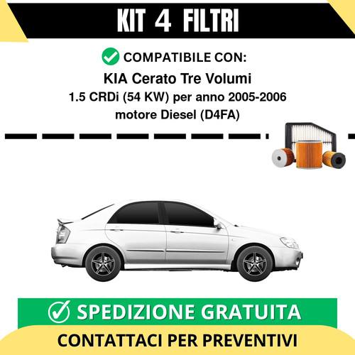 Kit filtri risparmio per - 4, kia