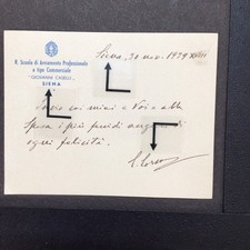 Scuola Professione,caselli, Siena, Regno,autografo, Direttore,1939,fascism,go326