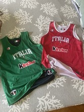 Pallacanestro Italia Italy canotta jersey double face basket A1 Champion set