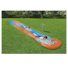 SCIVOLO DOPPIO ACQUASCIVOLO GIOCHI GIARDINO GONFIABILI CON SPRUZZI 488 CM 52328