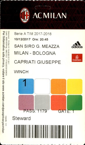 Biglietto stadio milan - biglietto,