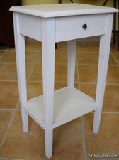 Comodino in stile arte povera,comodini bianchi design con gambe a spillo mb12   