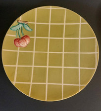 1930 " la preciosa " EPIGONOLENCI TORINO PIATTO GRANDE CILIEGIE DIPINTO A MANO