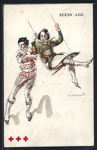 Cartolina artista ragazzo - cartolina,