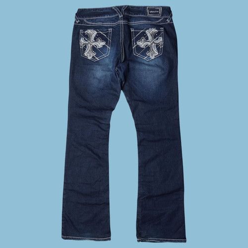 Jeans vintage y2k ricamati - jeans,