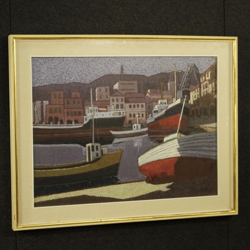 Marina firmata dipinto - ad, olio