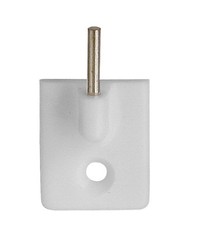 4 GANCI BIANCHI PER ASTINE ADESIVI PER SERRAMENTI