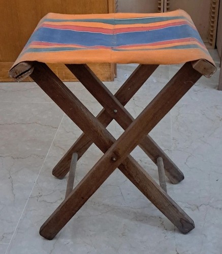 Sgabello pieghevole vintage