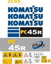Komatsu PC45-8R Set mini decalcomanie scavatore. 