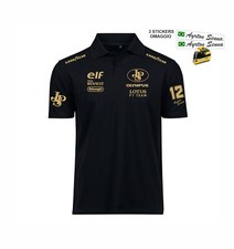 POLO Nera replica Ayrton Senna anni 90 John Player LOTUS F1 + stickers gratis