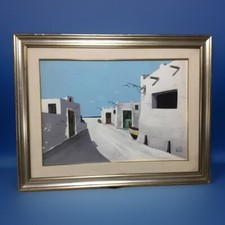 🌈 ALDO RISO ( Leuca 1928-2008 🇮🇹) Olio su tela +corn 90x70 cm opera unica