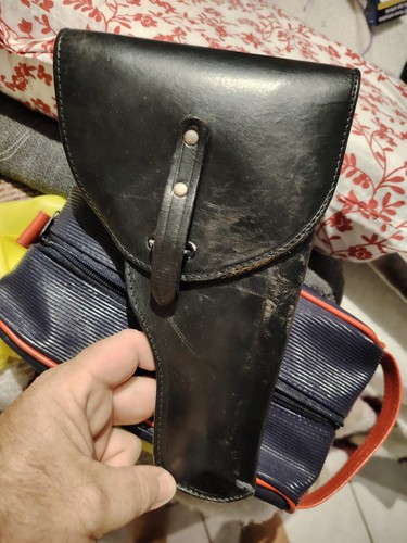 Fondina nera cuoio - fondina,