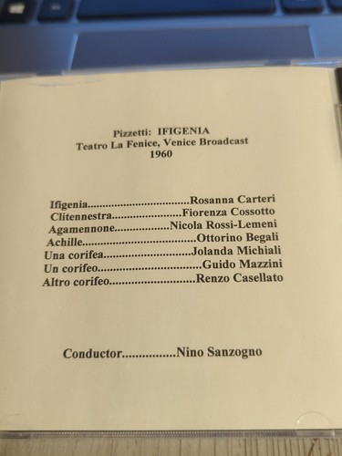 Live opera recording cd2195 - recording,