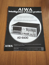 1976 AIWA PIASTRA AD 6500 DOLBY PER NASTRI LH FECR CR02 VINTAGE AD PUBBLICITA