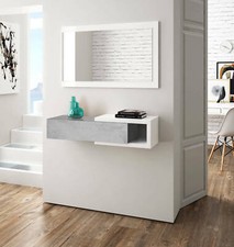 Mobile da ingresso Mcallen, Entratina reversibile con specchio, 95x26h69 cm