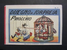 WALT DISNEY - PINOCCHIO: DISEGNO A SORPRESA N. 7 - EDITRICE CARROCCIO (ANNI '40)