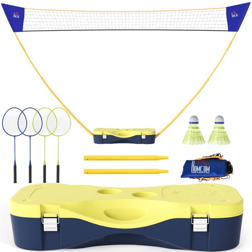 Homcom set rete badminton - da,