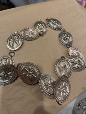 Fibbia cintura concho floreale