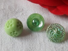 Trio Bottoni Antichi IN Vetro