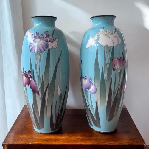 Coppia vasi cloisonne
