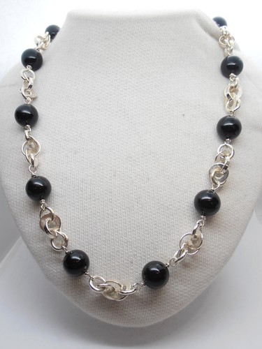 Collana ossidiana naturale - collana,
