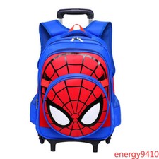 Zaino Spiderman Ragazzi Bambini Trolley Borsa Valigia Rotante Bagagli Regali Cartoni Animati